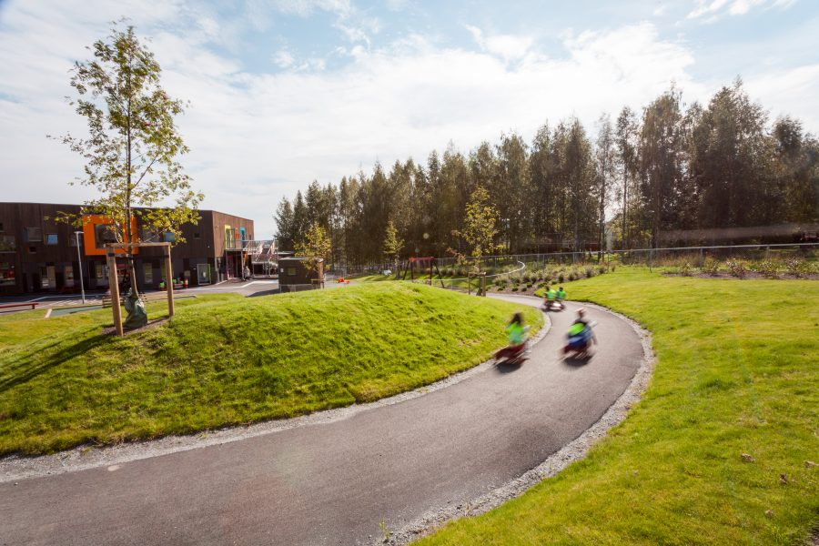 Bilde fra Landskaperiets prosjekt Bråtejordet barnehage på Strømmen