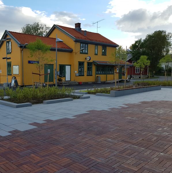 Bilde fra Landskaperiets prosjekt Spikkestad Torg