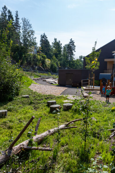 Bilde fra Landskaperiets prosjekt Årosfjellet barnehage i Asker